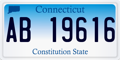 CT license plate AB19616