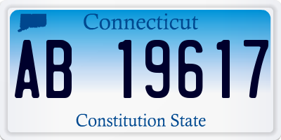 CT license plate AB19617