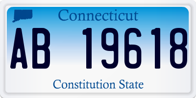 CT license plate AB19618