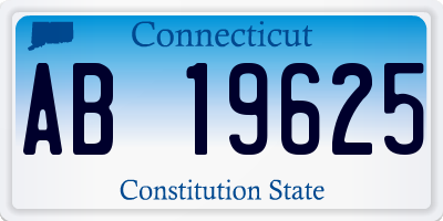 CT license plate AB19625