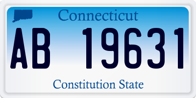 CT license plate AB19631