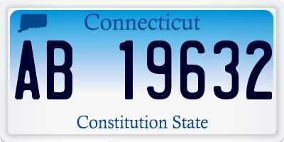 CT license plate AB19632