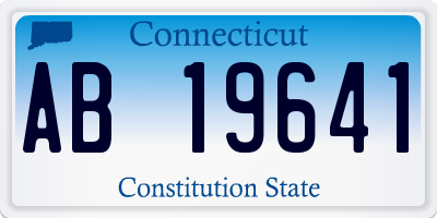 CT license plate AB19641