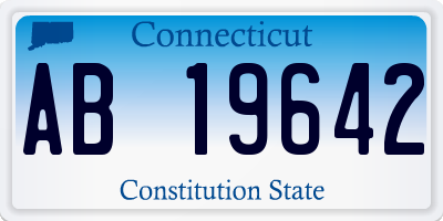 CT license plate AB19642