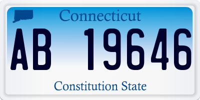 CT license plate AB19646