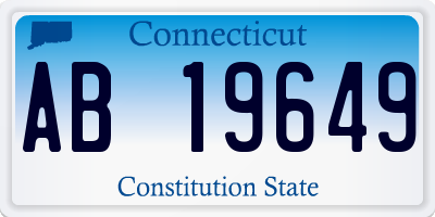 CT license plate AB19649