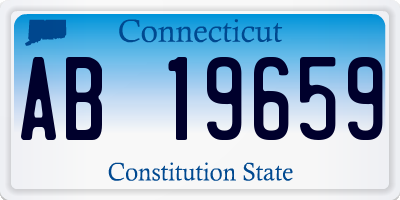 CT license plate AB19659