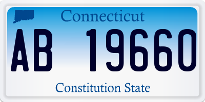 CT license plate AB19660