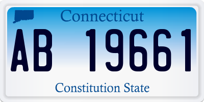 CT license plate AB19661