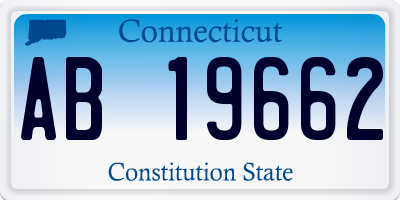 CT license plate AB19662