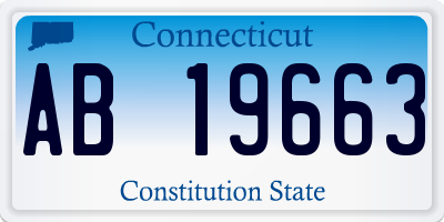 CT license plate AB19663