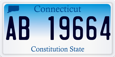 CT license plate AB19664