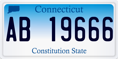 CT license plate AB19666