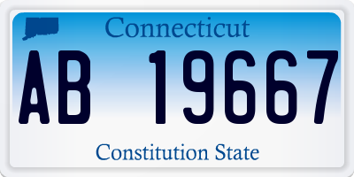 CT license plate AB19667