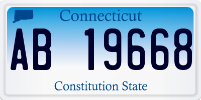 CT license plate AB19668