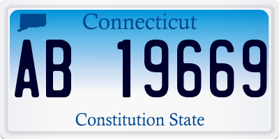 CT license plate AB19669