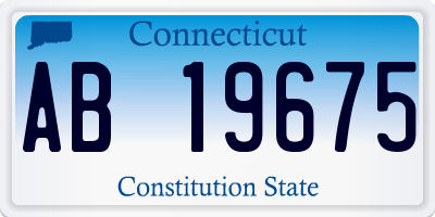 CT license plate AB19675