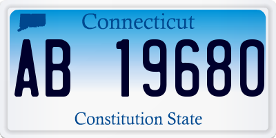 CT license plate AB19680