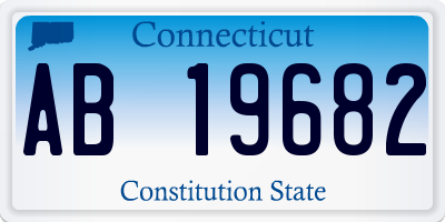 CT license plate AB19682