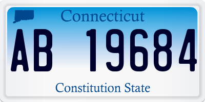 CT license plate AB19684