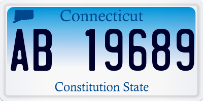 CT license plate AB19689