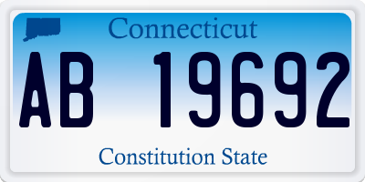 CT license plate AB19692