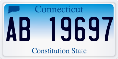 CT license plate AB19697