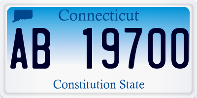 CT license plate AB19700