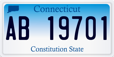 CT license plate AB19701