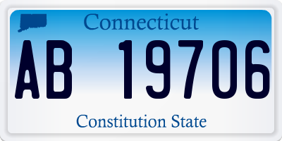 CT license plate AB19706