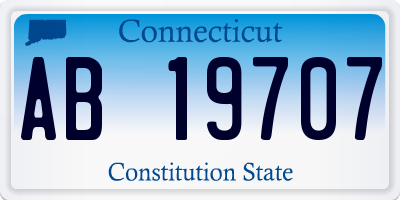 CT license plate AB19707