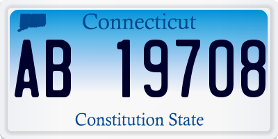 CT license plate AB19708