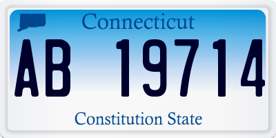 CT license plate AB19714