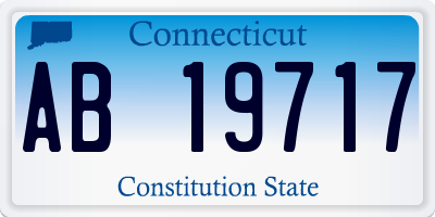 CT license plate AB19717