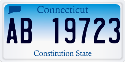 CT license plate AB19723