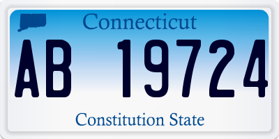 CT license plate AB19724