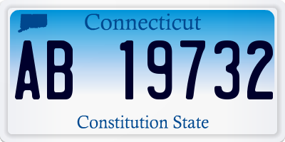 CT license plate AB19732