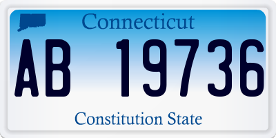 CT license plate AB19736