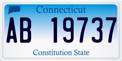 CT license plate AB19737