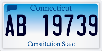 CT license plate AB19739