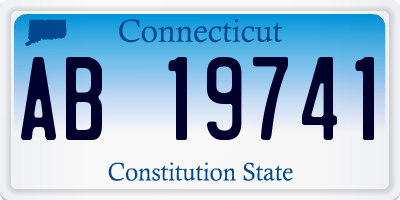 CT license plate AB19741