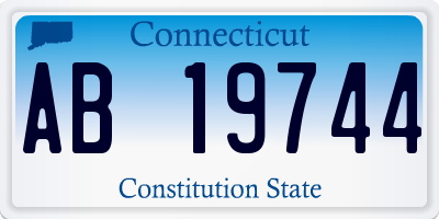 CT license plate AB19744