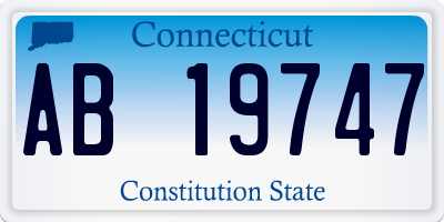 CT license plate AB19747