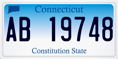 CT license plate AB19748