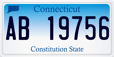 CT license plate AB19756
