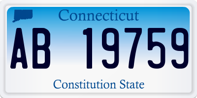 CT license plate AB19759