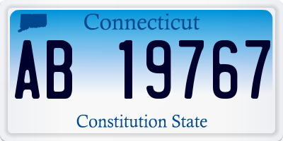 CT license plate AB19767