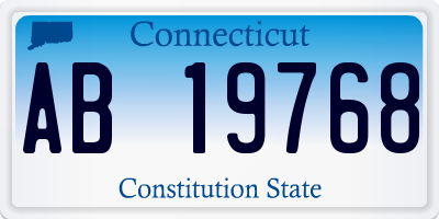 CT license plate AB19768