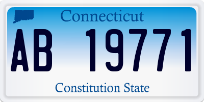 CT license plate AB19771