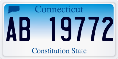 CT license plate AB19772